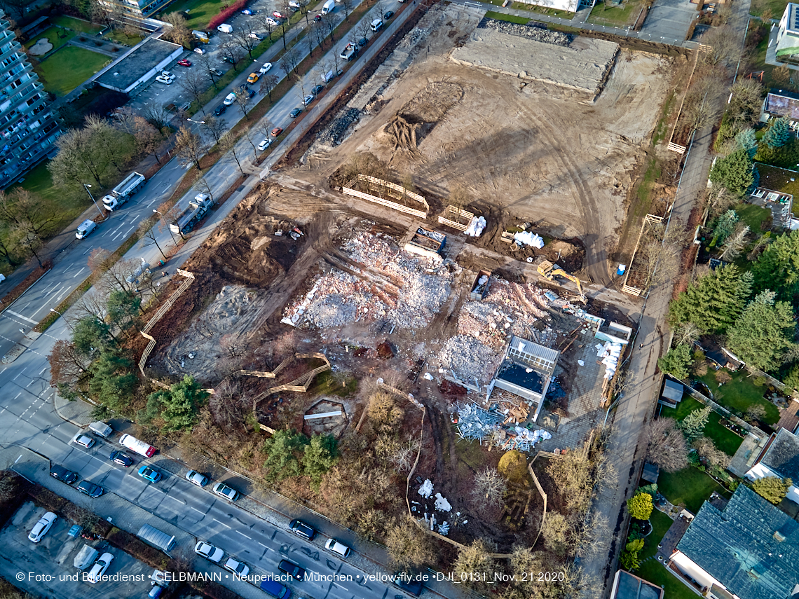 21.11.2020 - Bauplatz der Grundschule in Neuperlach in München